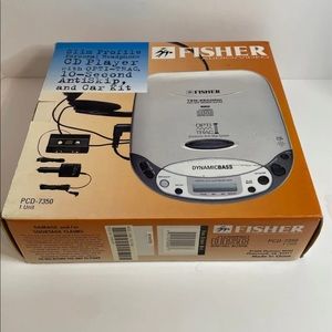 Vintage Fisher PCD-7350 Portable CD Player Slim Profile NEW IN BOX RARE UNUSED